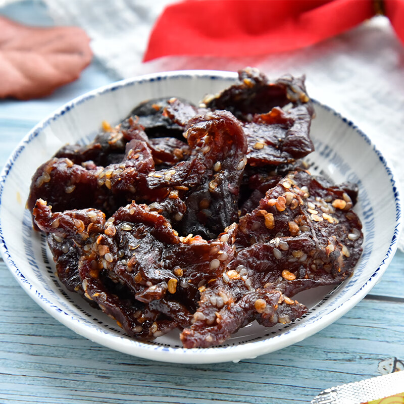 许师傅 牛腊巴50gx2袋装 广西柳州特产 小吃香辣牛巴干柳州牛腊巴散装