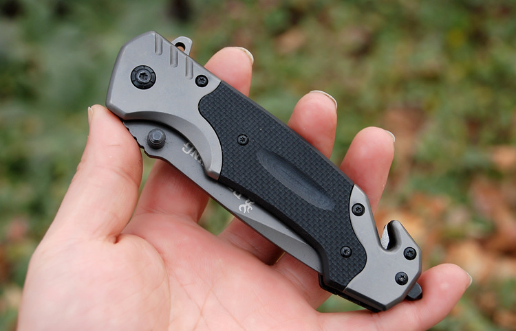 甲者户外防身折叠刀 高硬度锋利刀 登山野营烧烤餐刀 荒野丛林冒险