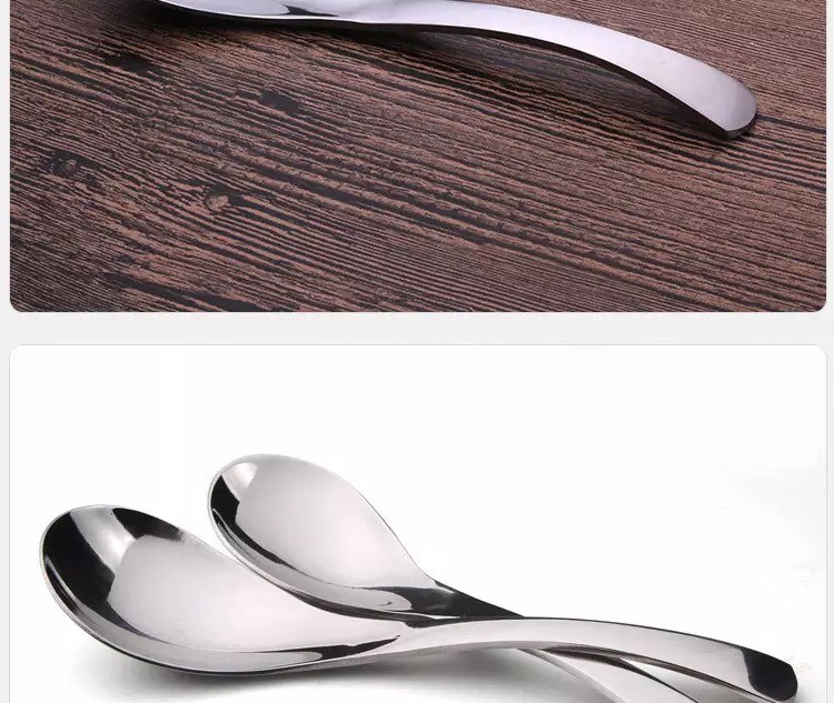 勺子家用汤匙长柄铁儿童吃饭大号调羹创意可爱小汤勺 中号指南针勺(1