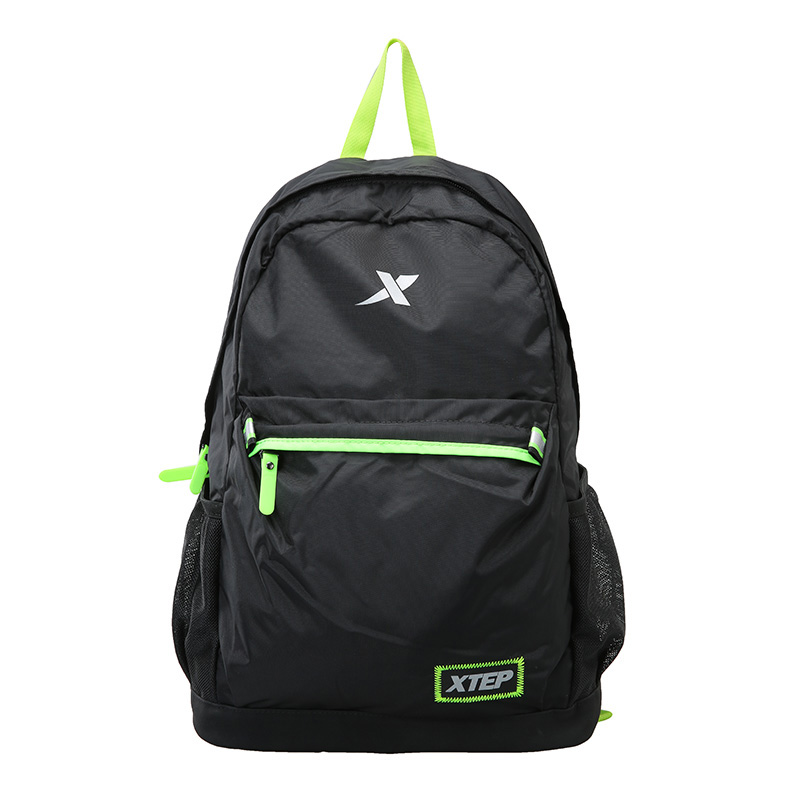 特步双肩背包 2015新款 男女通用运动包 潮流学生书包时尚旅游包 黑