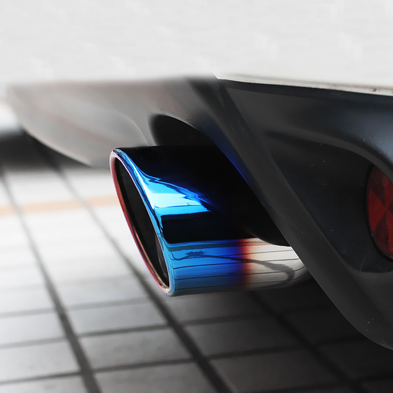 安尼诗 尾喉消声器改装304不锈钢烤蓝排气管直车身装饰件 专车专用