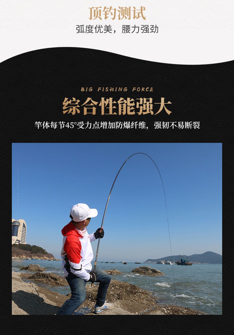 红狼(redwolf)皮尔鱼竿台钓竿28调超轻超硬钓鱼竿鱼竿手竿鲤鱼竿钓鱼