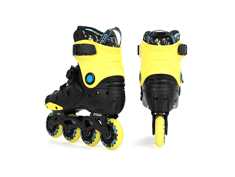 米高溜冰鞋成人直排轮旱冰鞋轮滑鞋刷街自由式男女hr1 黑白单鞋 41