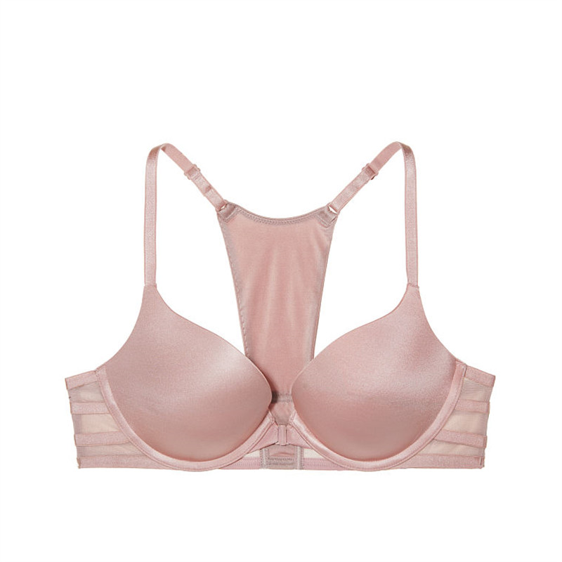 victorias secret 维多利亚的秘密走秀款前开扣文胸 红色镶钻 36a