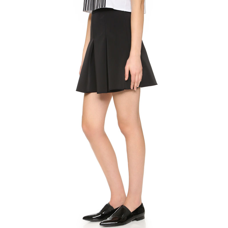 亚历山大·王/alexander wang 内工字褶正面迷你裙 缟玛瑙 6