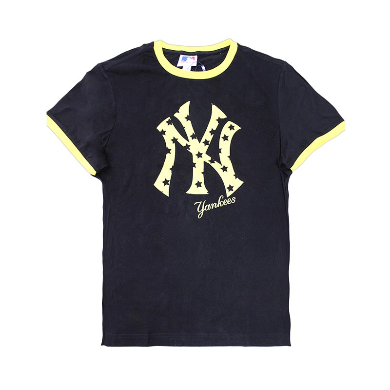 美职棒mlb男式洋基圆领沙滩装短袖t恤a4054 黑色 xl【图片 价格 品牌