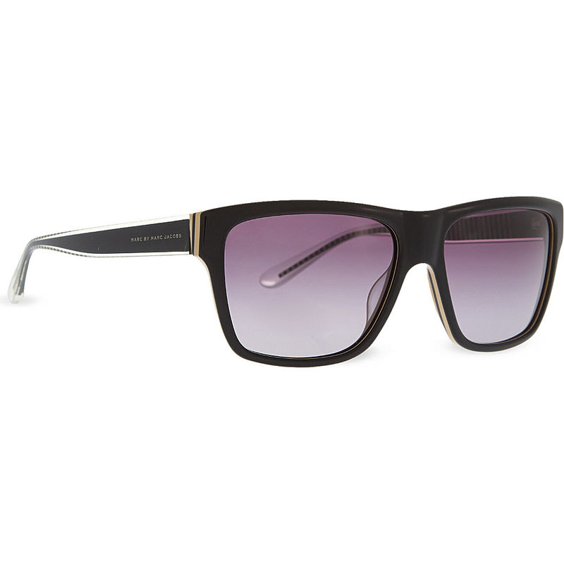 马克·雅可布(marc jacobs) mj 黑色矩形太阳眼镜 black clear