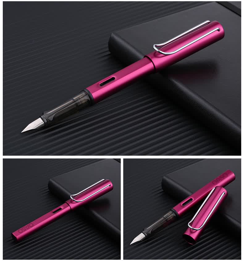 [New Year Gift] OASO Fountain Pen Gift, Cherry Blossom Pink Dual Nib Gift Box Set, 0.38mm And 0.5mm Nib, Business Office Student Gift 10