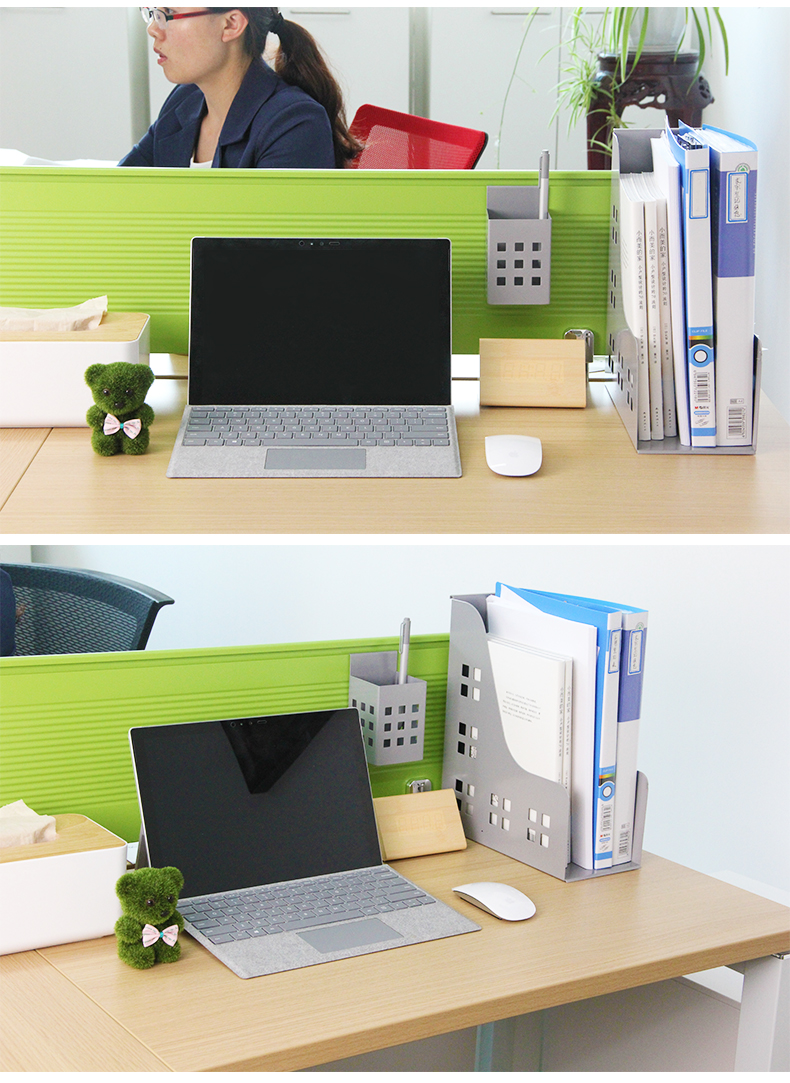 画宇 可悬挂式单格笔筒工位钢制挂件 办公桌收纳 商务办公五金用品