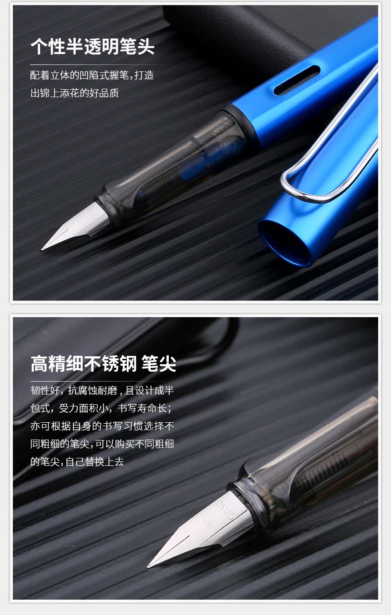 [New Year Gift] OASO Fountain Pen Gift, Cherry Blossom Pink Dual Nib Gift Box Set, 0.38mm And 0.5mm Nib, Business Office Student Gift 6