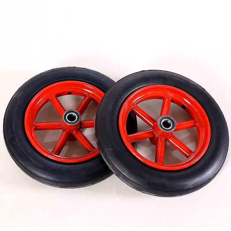 老虎车轮手推车充气轮拉货车加大加厚实心轮小推车推货车两轮钢管车