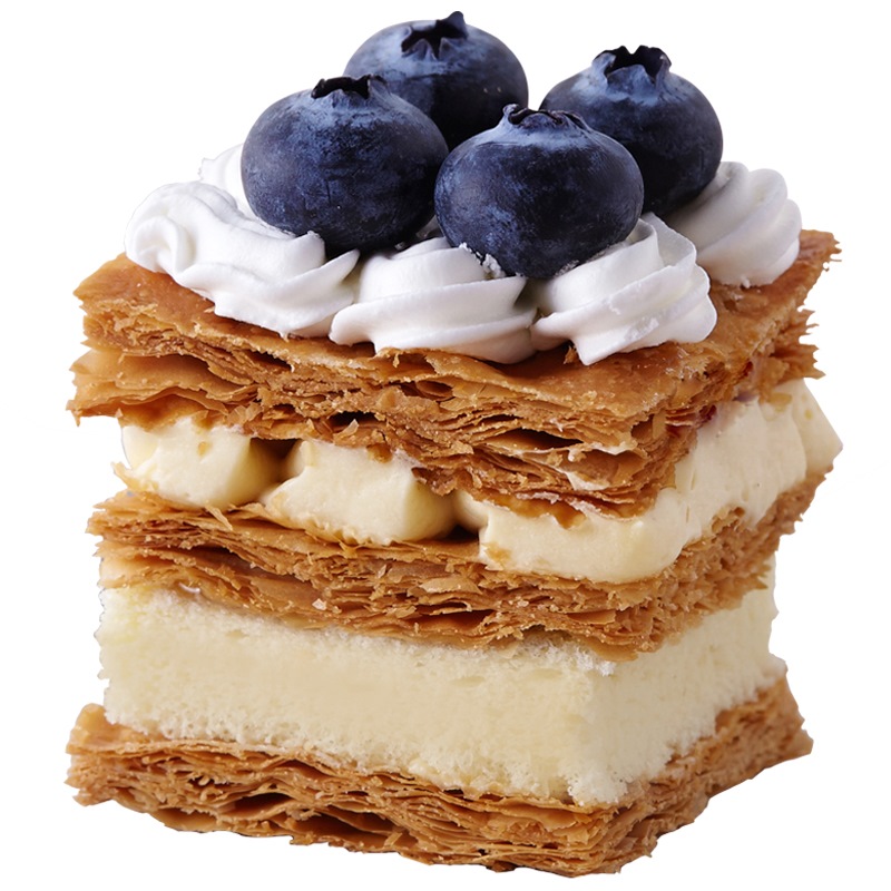 诺心lecake 蓝莓拿破仑蛋糕 生日蛋糕 1磅