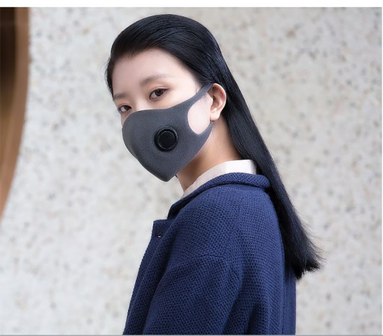 智米smartmi轻呼吸防霾口罩3支装1支骨架黑色