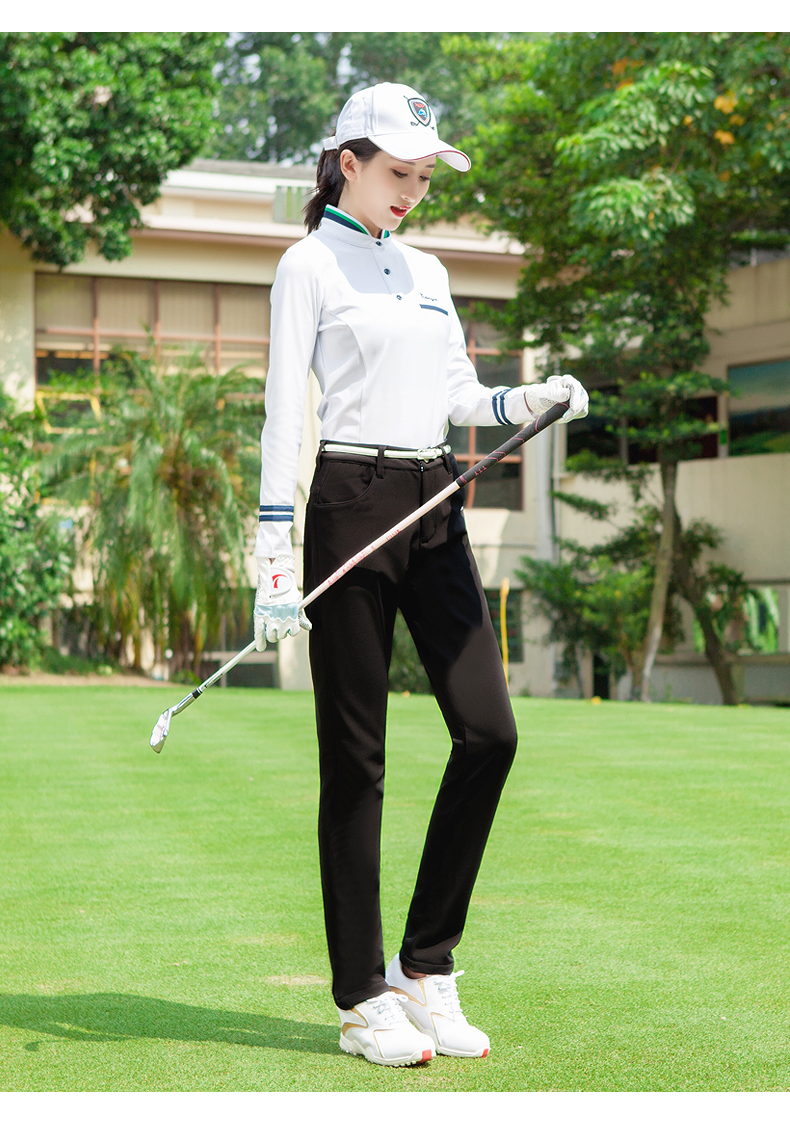 ttygj 春夏新款 高尔夫球服装 女士长袖球服t恤 韩版立领运动衣服