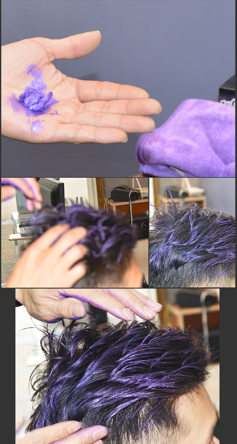 造型师彩色发蜡奶奶灰发泥颜色发蜡彩色白银色银灰变色男士一次性彩色