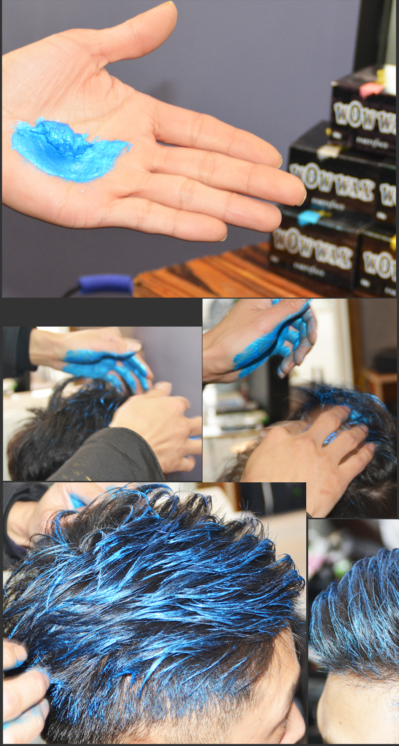 造型师彩色发蜡奶奶灰发泥颜色发蜡彩色白银色银灰变色男士一次性彩色