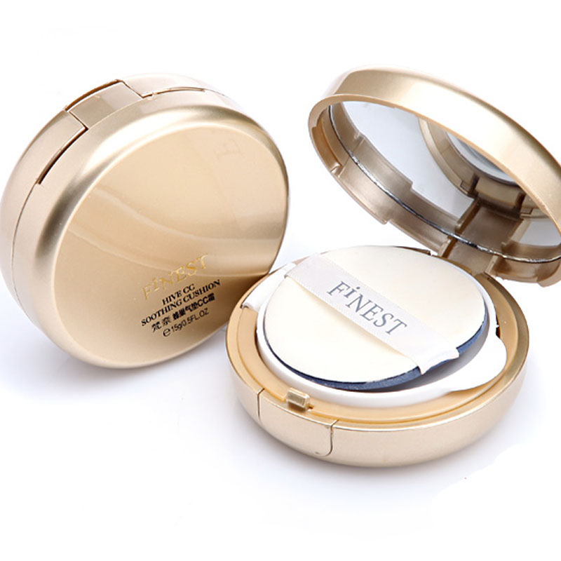 梵奈蜂巢气垫cc霜 美白遮瑕护理粉扑隔离防水多效合一正品包邮韩国