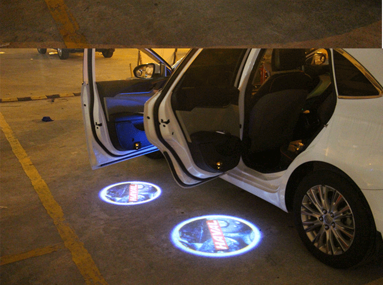 汽车迎宾灯 车载投影镭射灯 车门灯开门灯照地灯 路虎款 黑色外壳