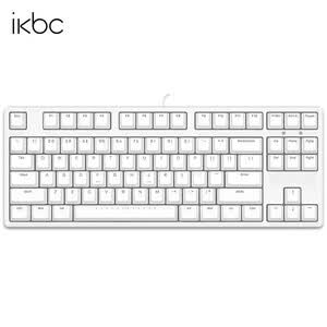 ikbcc8787键机械键盘cherry红轴静音白色