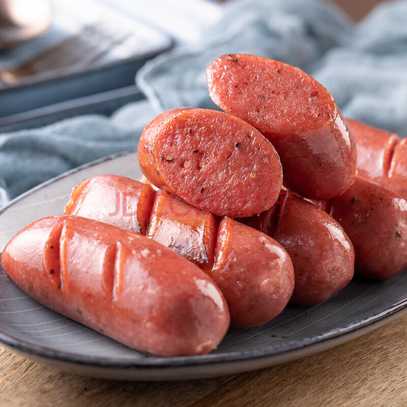 饭爷生活 纯猪肉烤肠(果木烟熏味)450g方便面食搭档烧烤微波火腿肠