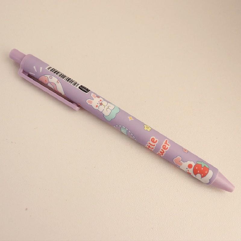 一柒按动奶油兔中性笔高颜值创意按动笔可爱少女心卡通日韩ins黑05mm