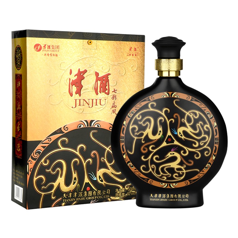 津酒七彩扁凤52绵雅浓香型白酒500ml