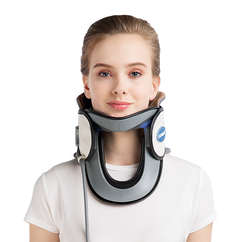 治疗仪医用充气颈托按摩器固定矫正支具颈椎反弓变直pe充气舒适升级款