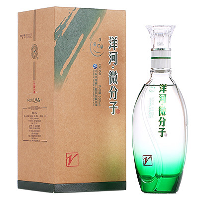 洋河 微分子小v 43.8度 单瓶装白酒500ml 口感绵柔浓香型