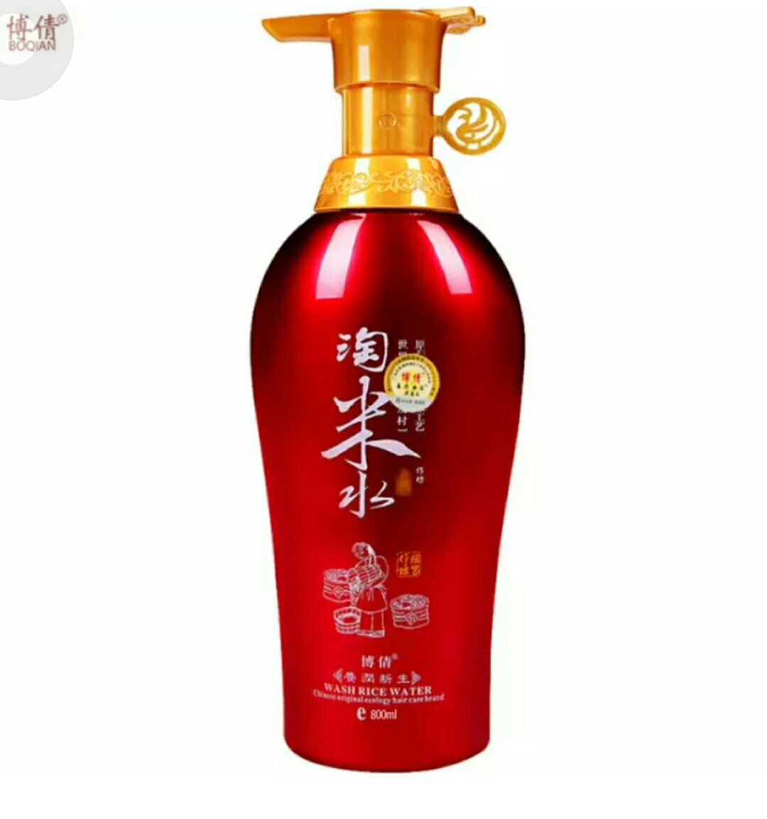 这款淘米水洗发水的颜色非常鲜艳,给人一种非常高档的感觉.
