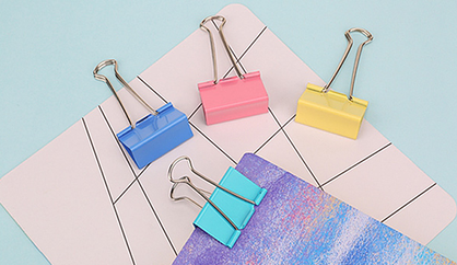 得力(deli)彩色长尾夹金属票夹子燕尾夹铁夹子大号小号文件夹办公文具