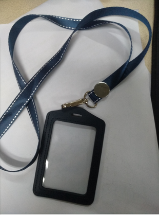 恒色 工作牌证件卡套胸牌定制横版真皮工牌厂牌挂绳