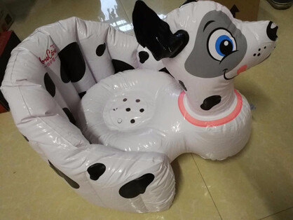 倍护婴 儿童动物充气沙发餐椅子便携安全浴凳婴儿游泳戏水玩具坐椅