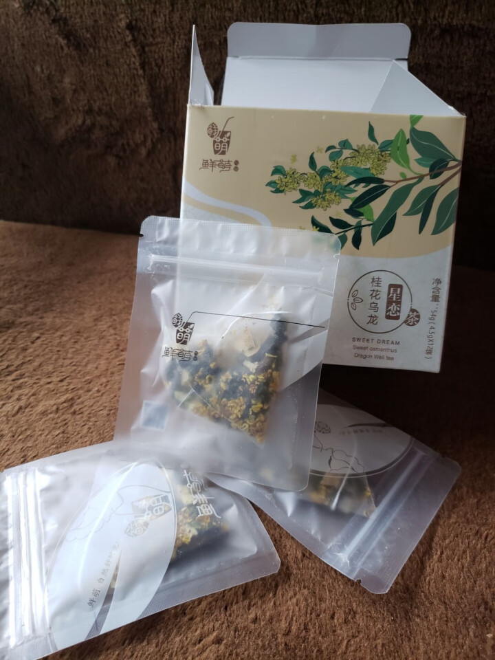 鲜萌花草茶 星恋桂花乌龙花茶 花草茶独立三角茶包 安溪铁观音桂花浓香组合茶 冷泡茶包养生茶12袋/盒怎么样，好用吗，口碑，心得，评价，试用报告,第4张