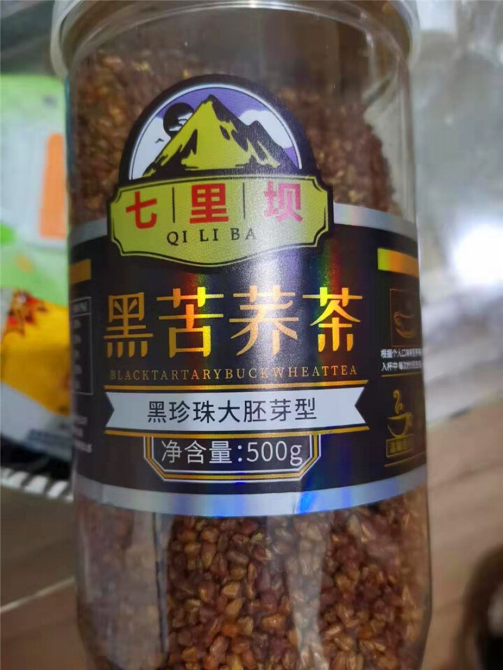 邛池七里坝 苦荞茶 荞麦茶全颗粒黑珍珠大胚芽黑苦荞 四川大凉山特产粗粮养生茶叶 1罐500g怎么样，好用吗，口碑，心得，评价，试用报告,第2张