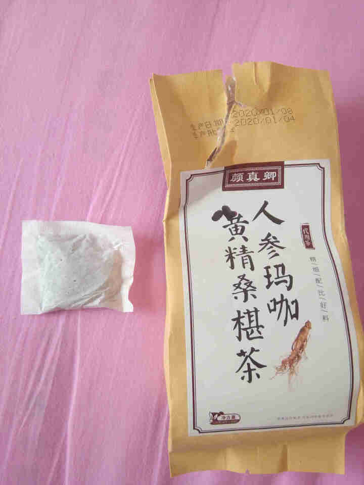 颜真卿 人参玛咖黄精桑葚五宝茶 北京同仁堂品质 男肾茶男性八宝补茶花草茶120g/袋 1袋装怎么样，好用吗，口碑，心得，评价，试用报告,第4张