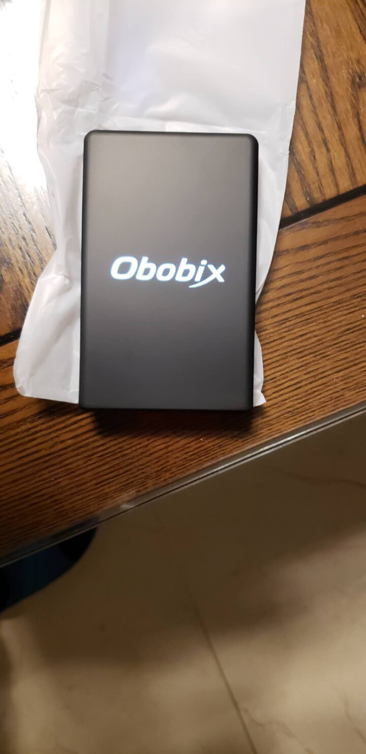 OBOBIX 4000毫安发光充电宝超薄聚合物便携式小巧迷你轻便定制发光移动电源华为苹果小米可爱礼品 黑色 4000mAh怎么样，好用吗，口碑，心得，评价，试用,第4张