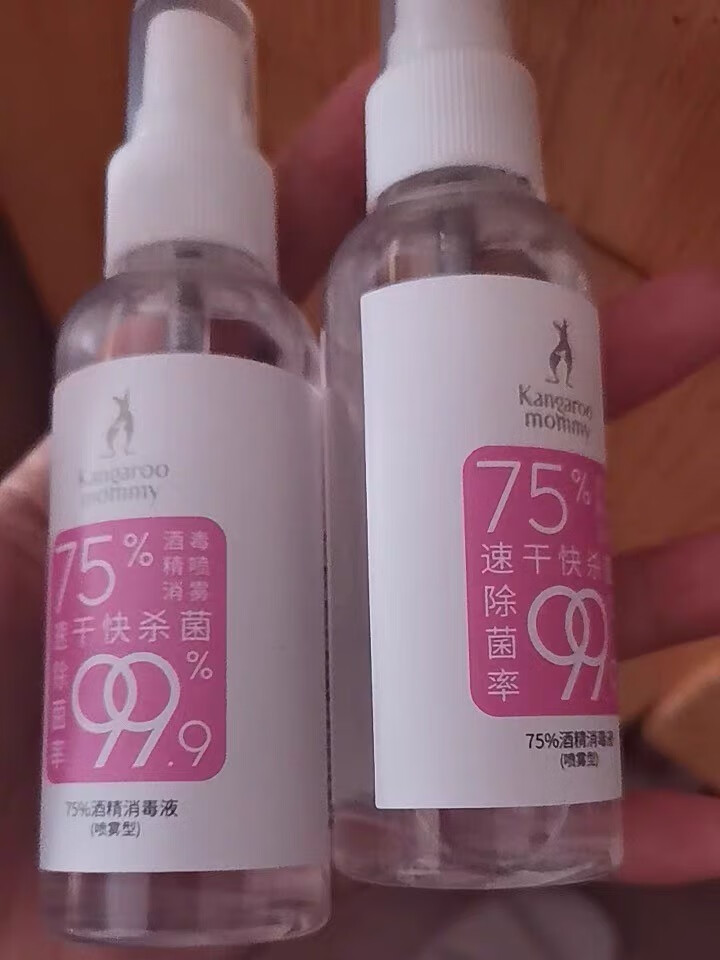 袋鼠妈妈 75%酒精消毒液防病毒酒精免洗皮肤家用空气杀菌喷雾 60ml便捷装x3怎么样，好用吗，口碑，心得，评价，试用报告,第2张