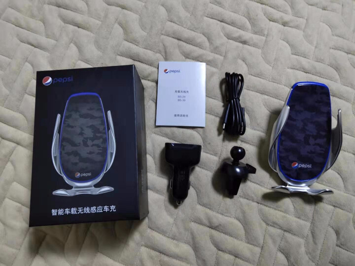 百事（pepsi） 车载无线充电器手机支架 全自动感应 苹果iPhoneX/8华为小米三星快充抖音款 【全自动智能感应】无线充电器,第3张