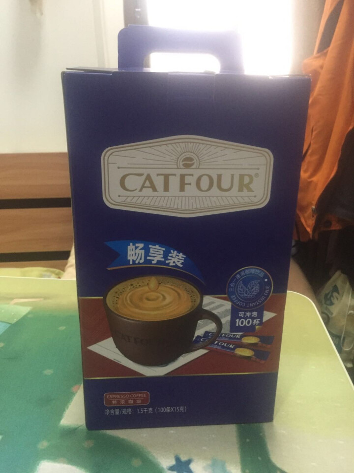 【100条礼盒】Catfour特浓咖啡1+2提神速溶咖啡粉三合一加量1500g 特浓礼盒 特浓咖啡100条/礼盒装怎么样，好用吗，口碑，心得，评价，试用报告,第2张