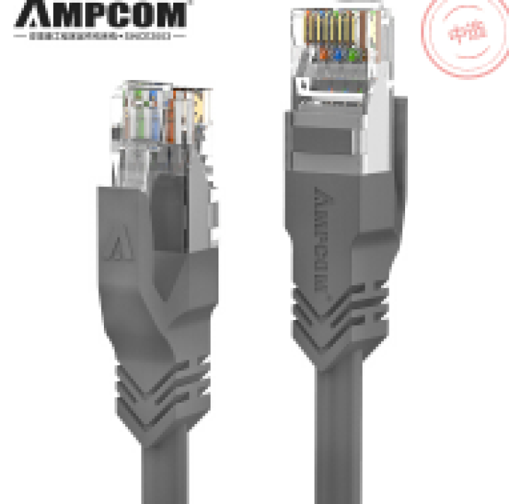 安普康（AMPCOM）六类网线千兆CAT6类网络跳线RJ45无氧铜8芯双绞线千兆电脑宽带线路由器线 六类网线【灰色】 1米怎么样，好用吗，口碑，心得，评价，试用,第4张