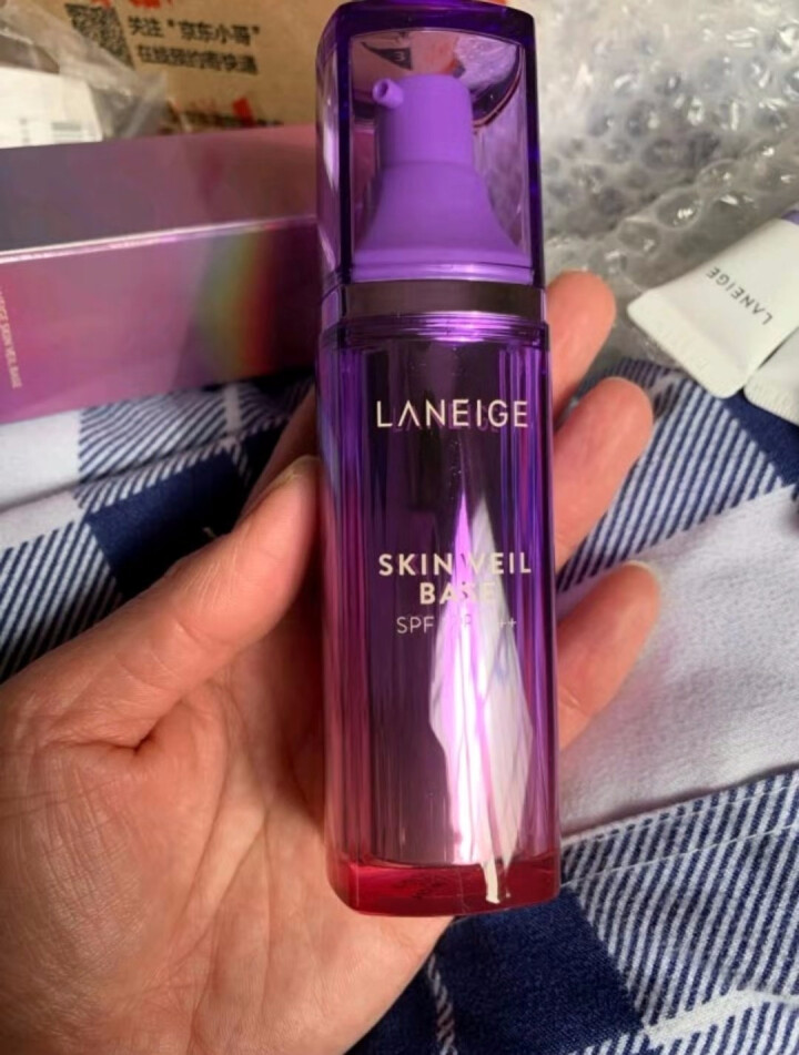 兰芝(LANEIGE) 雪纱丝柔修颜隔离霜25周年紫金礼盒限量版 限量版隔离 30ml怎么样，好用吗，口碑，心得，评价，试用报告,第4张