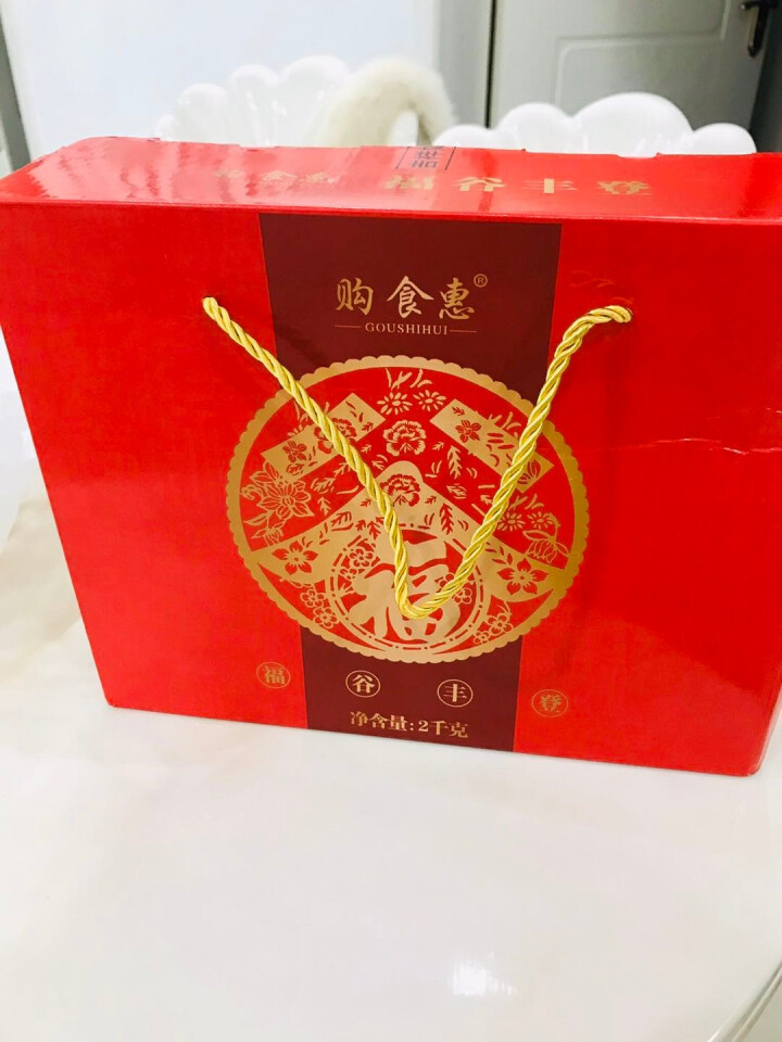 购食惠 五谷杂粮 杂粮礼盒 5种2000g（杂粮 粗粮 粥米组合 团购 年货 礼品）怎么样，好用吗，口碑，心得，评价，试用报告,第2张