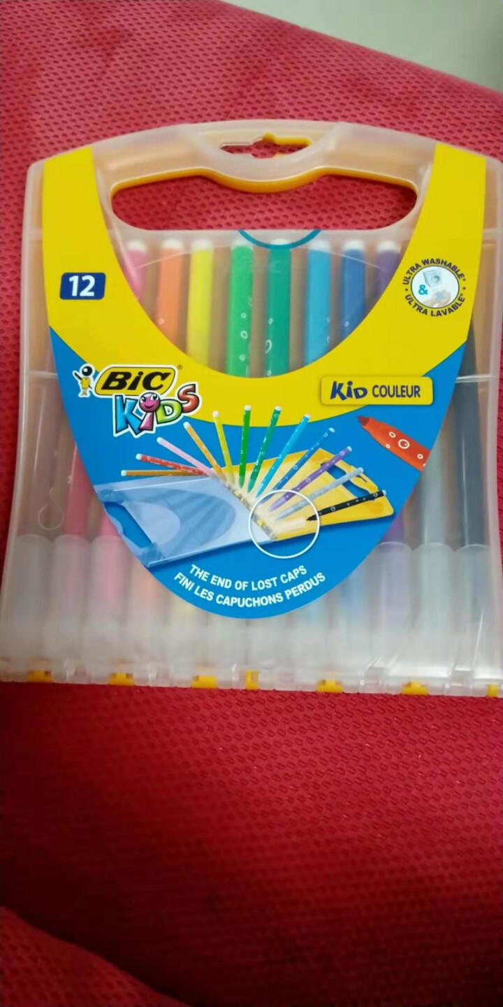 BIC  Kids 比克儿童易水洗水彩笔 12色彩虹便携盒 进口文具儿童绘画画笔怎么样，好用吗，口碑，心得，评价，试用报告,第2张