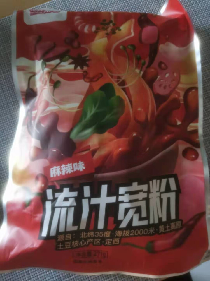 粉呆呆 麻辣流汁宽粉带料包 甘肃定西土豆宽粉 螺霸王酸辣螺蛳粉白家陈记马铃薯粉条 速食宽粉 粉呆呆流汁宽粉 271g*1袋怎么样，好用吗，口碑，心得，评价，试用,第2张