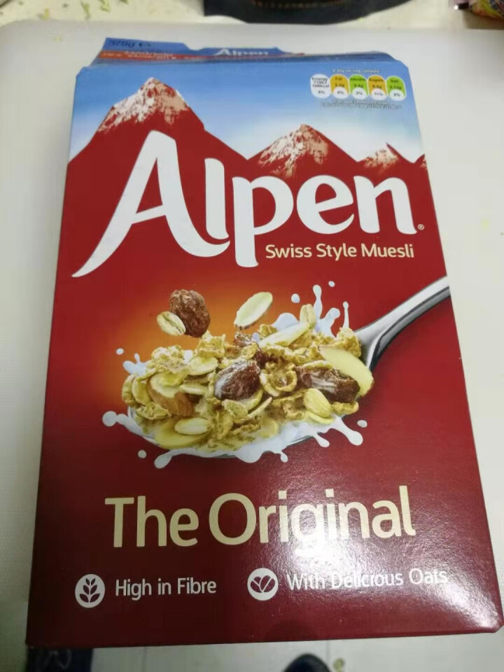 英国原装进口ALPEN欧倍原味燕麦片 谷物牛奶酸奶冲饮即食免煮代餐瑞士风味水果坚果混合早餐 瑞士风味燕麦干果麦片375g（2020年3月）怎么样，好用吗，口碑，,第3张