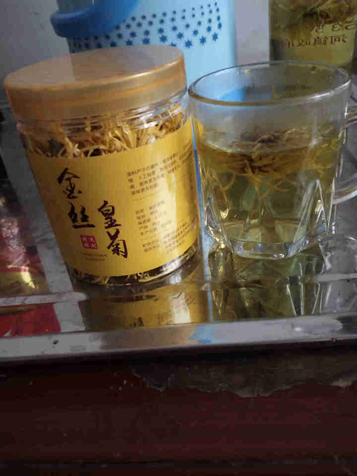 茶叶 花草茶 菊花茶大朵一杯一朵独立包装 金丝皇菊罐装40,第4张