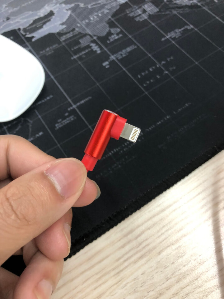 美跃 苹果数据线iphone6充电线器6s六X七弯头7plus冲手机8p快充iphonex ipad 中国红［1］＊升级弯头怎么样，好用吗，口碑，心得，评价，试,第2张