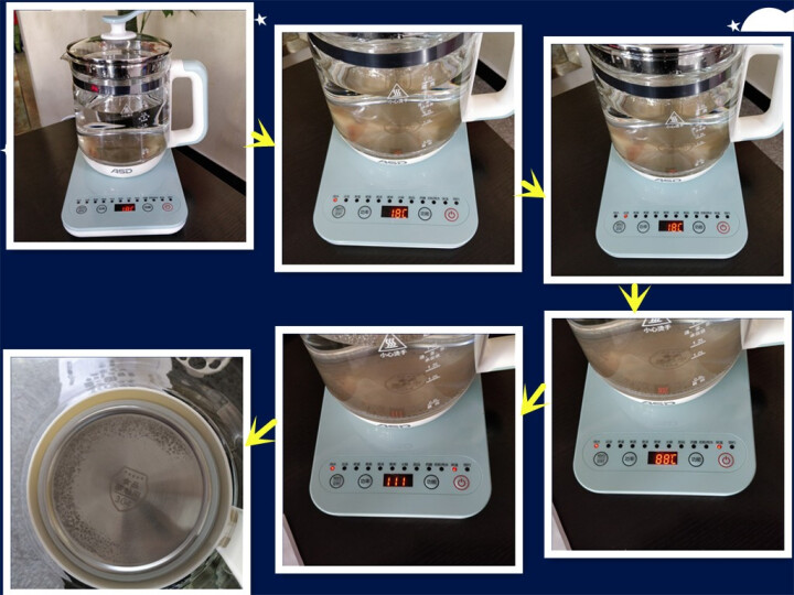 爱仕达（ASD）1.8L大容积养生壶 电水壶烧水壶电热水壶煮茶壶花茶壶电茶壶煮水壶煮茶器 加厚玻璃 AW,第4张