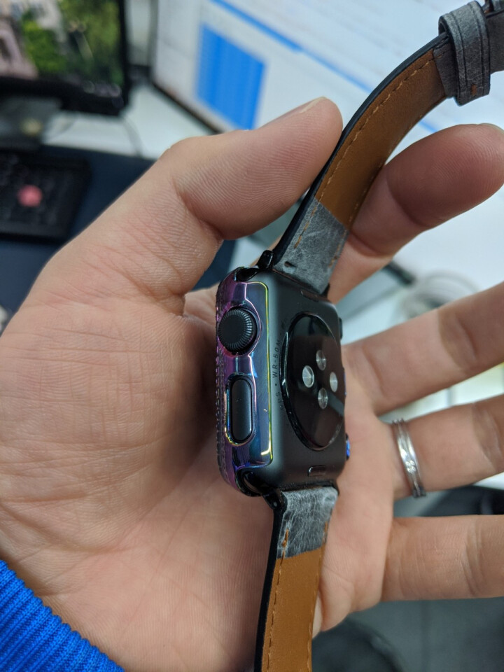 白布斯适用苹果apple手表保护套iwatch1/2/3/4/5代镶钻保护壳 七彩色 42mm怎么样，好用吗，口碑，心得，评价，试用报告,第4张