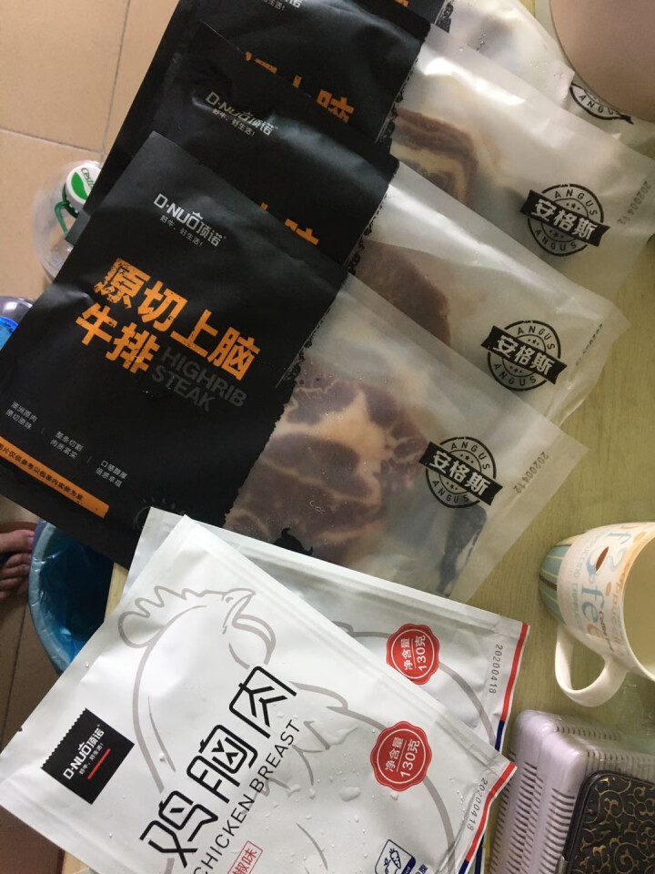 【新品限量到手128元】顶诺 进口安格斯牛肉谷饲原切上脑牛排200g*3 鸡胸肉130g*2套餐怎么样，好用吗，口碑，心得，评价，试用报告,第3张